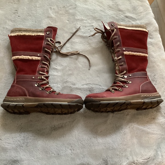 Like new Bos&co Gabriella lace up boot red size 37 - Picture 3 of 8